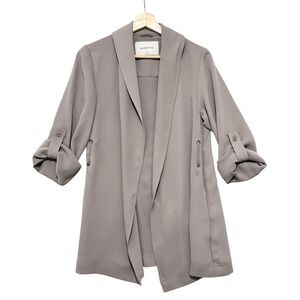 Babaton‎ Jacket Womens XS Neutral Open Front Blazer Unstructured Career Minimal